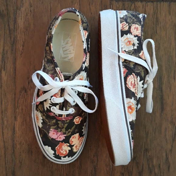 Vans Shoes - Van's, Off The Wall, Floral Design Sneakers